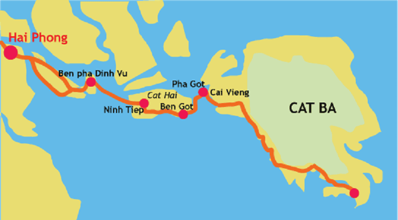Comment se rendre a Cat Ba depuis Hanoi carte_cat-ba.