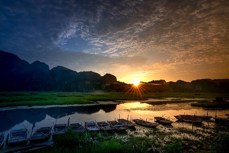 Que voir réserve naturelle Van Long et alentours coucher soleil
